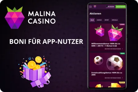 Boni für Benutzer Malina Casino