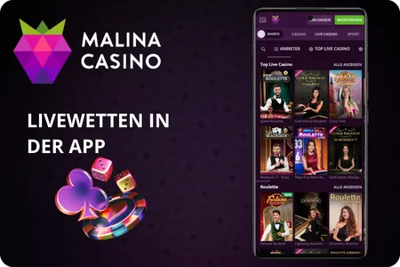 Live-Wetten Malina Casino