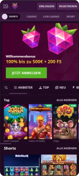 Malina Casino App Startseite