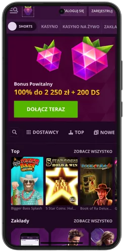 Ekran Główny Malina Casino