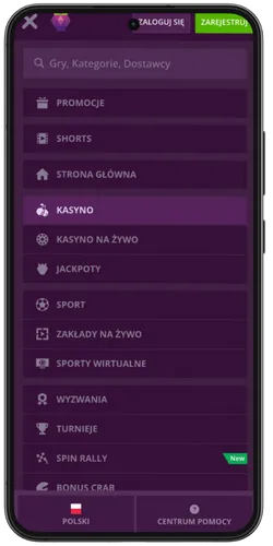 Menu Główne Aplikacji