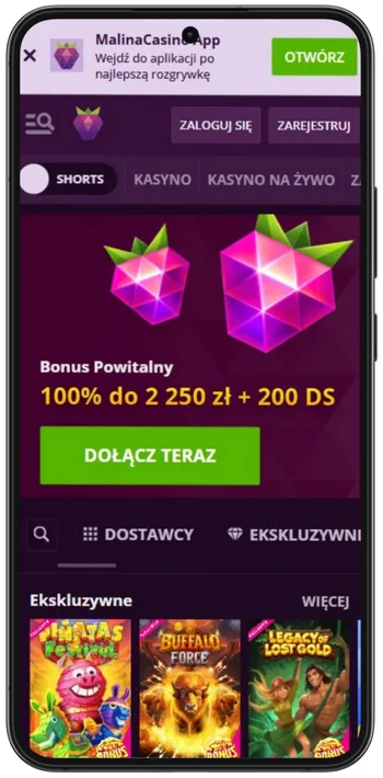 Malina Casino strona glowna