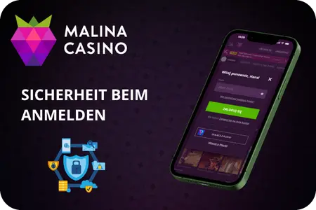 Sicherheit beim Anmelden bei Malina Casino App