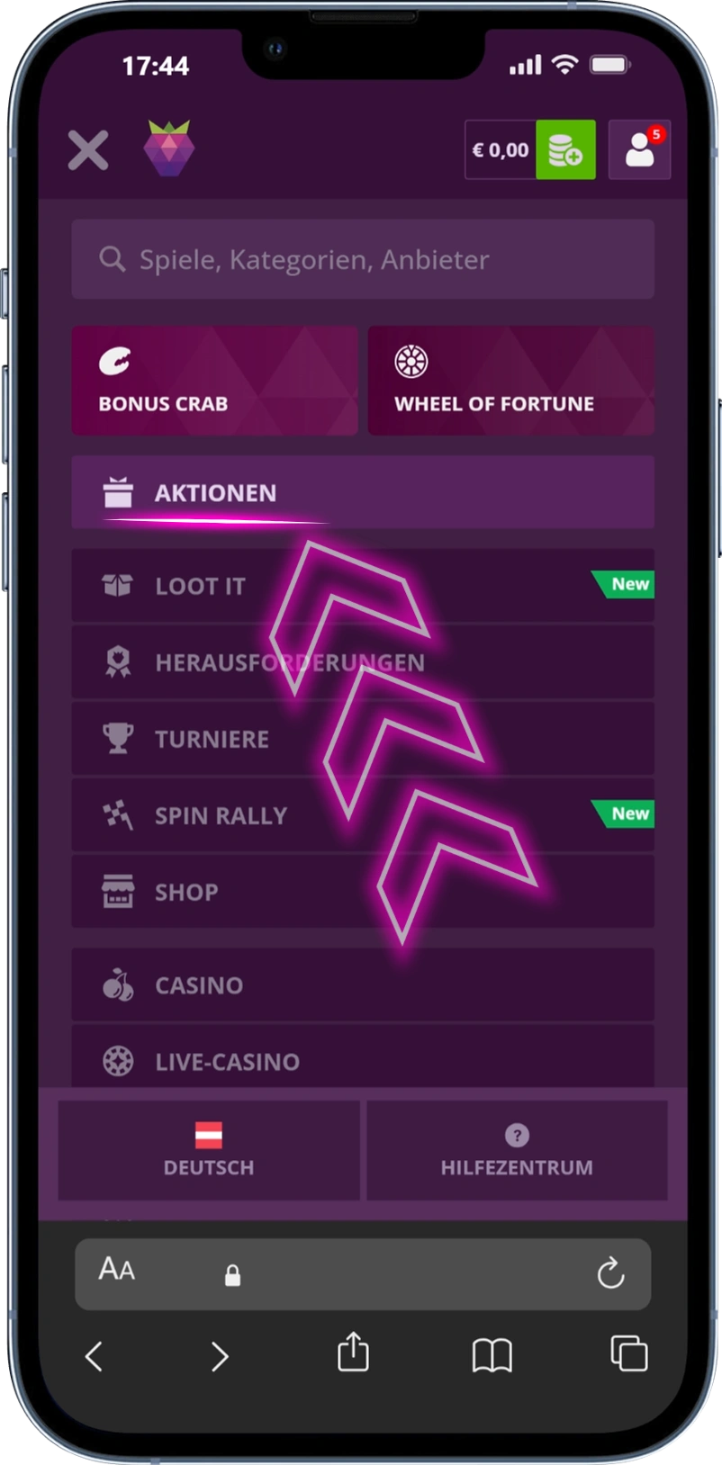 Malina Casino Bonus Code Anmeldung im Konto