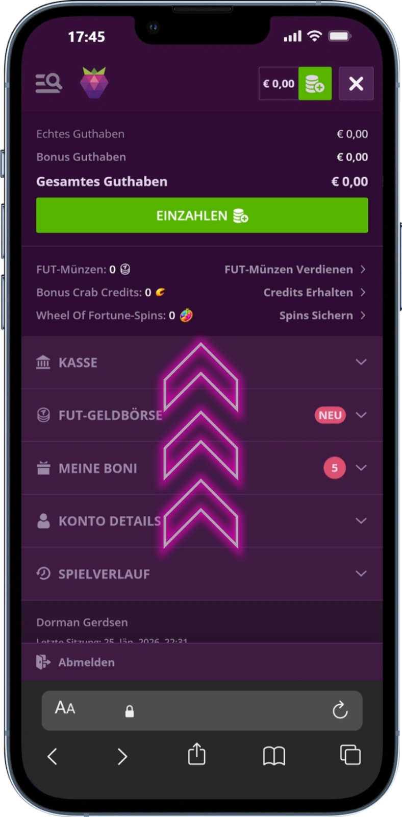 Bonus Malina Casino Guthaben überwachen