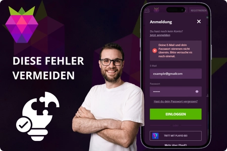 Malina Casino Login-Fehler vermeiden Caps Lock Passwort