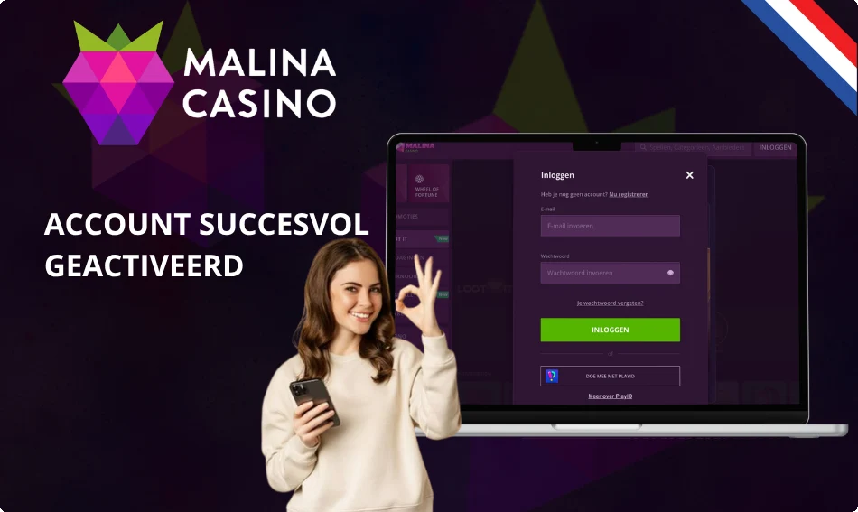 Malina Casino bevestiging geslaagd – account is actief