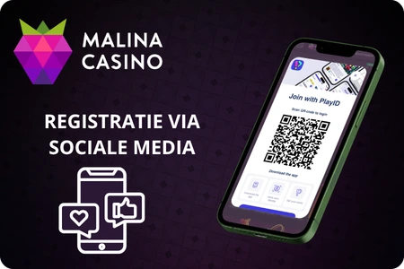 Malina Casino registratie via sociale netwerken