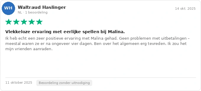 Malina Casino ervaringen spelers Trustpilot